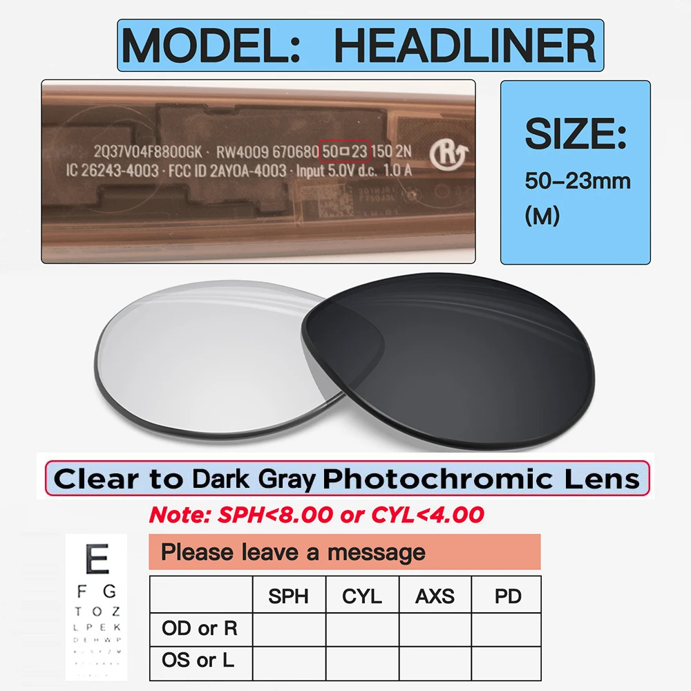 Custom Prescription Lenses for Ray-Ban Meta Wayfarer, Headliner & Skyler - Image 18