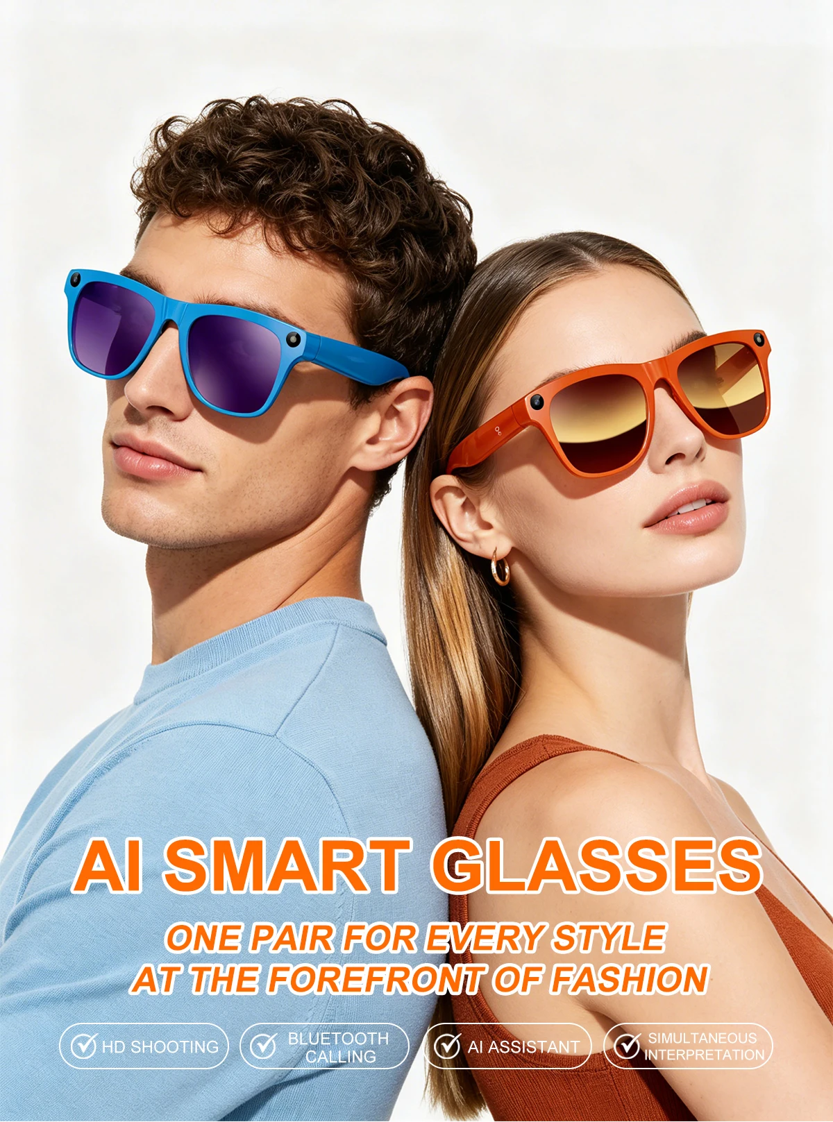 AIGLASSZ Vision V07 – 8MP AI Camera Glasses, Photo, Video, Calls & Translation - Image 3