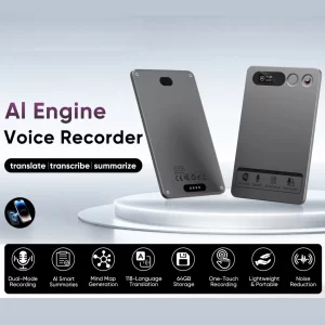 AIGLASSZ Note N16 – Magnetic AI Voice Recorder, 64GB, 118 Languages, App Summaries