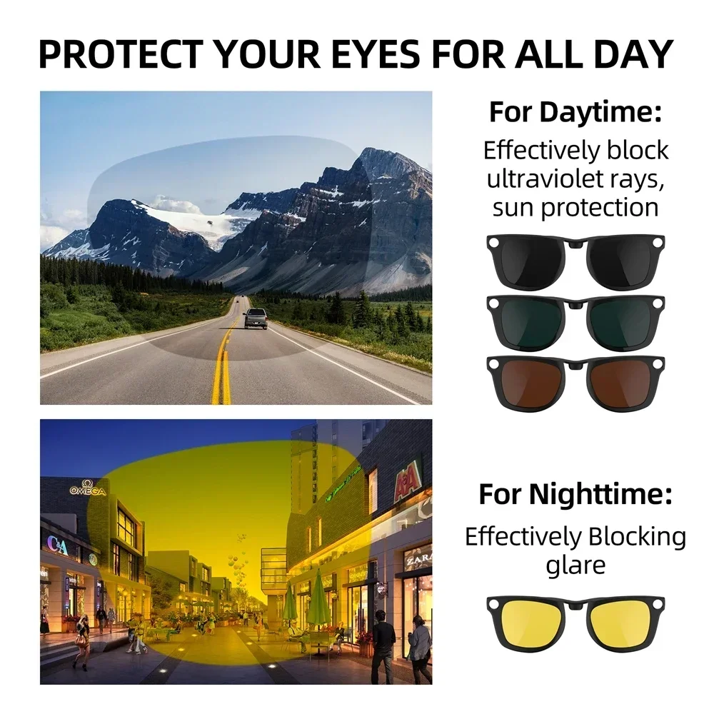 Hibloks Polarized Clip-On Lenses for Ray-Ban Meta Wayfarer (M & L) - Image 3