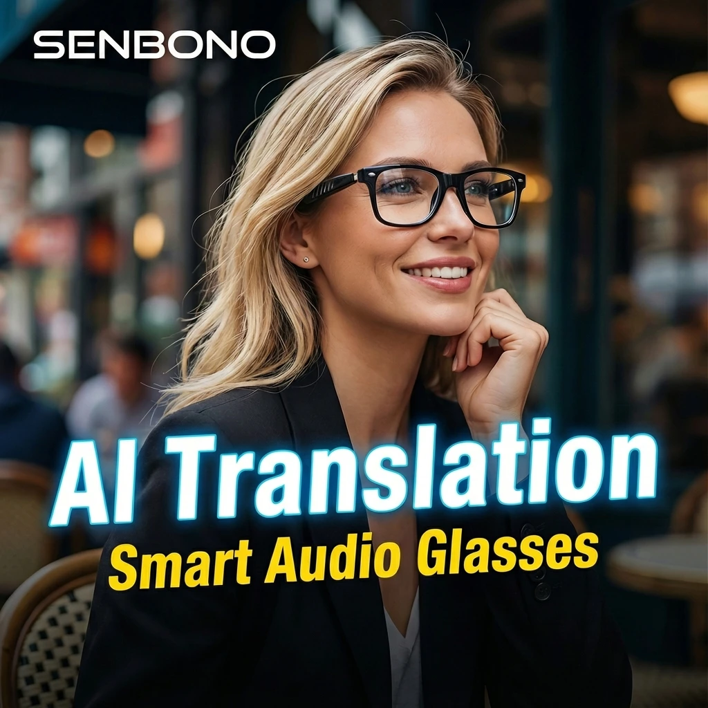 Senbono AI Translation Audio Sunglasses – 100+ Languages, Calls & Music - Image 6