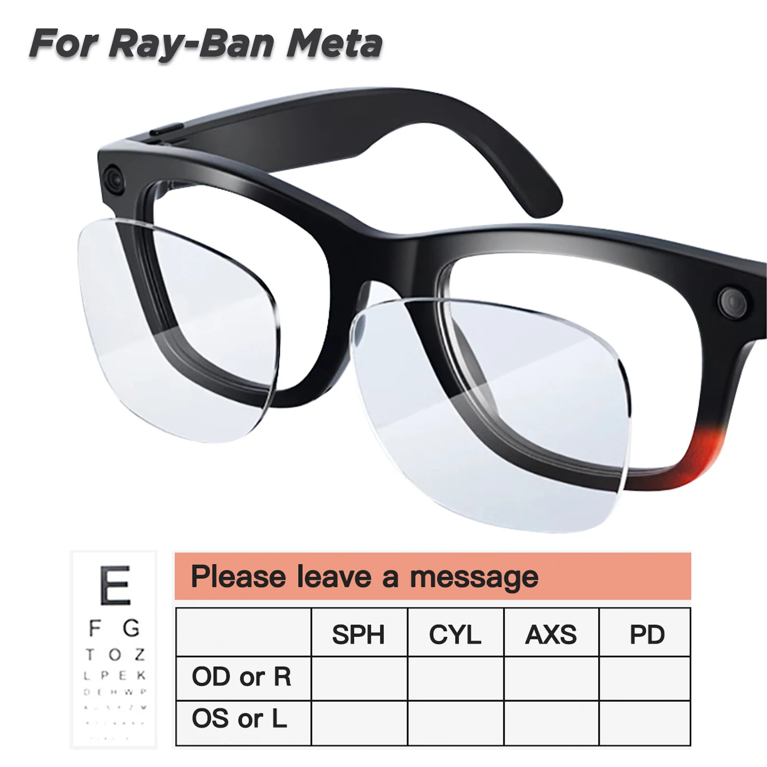 Custom Prescription Lenses for Ray-Ban Meta Wayfarer, Headliner & Skyler