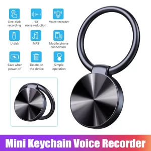 AIGLASSZ Note N19 – Mini Keychain Voice Recorder, Voice-Activated Dictaphone