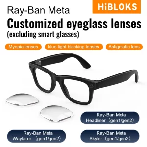 Hibloks Custom Prescription Lenses for Ray-Ban Meta (Blue-Light)