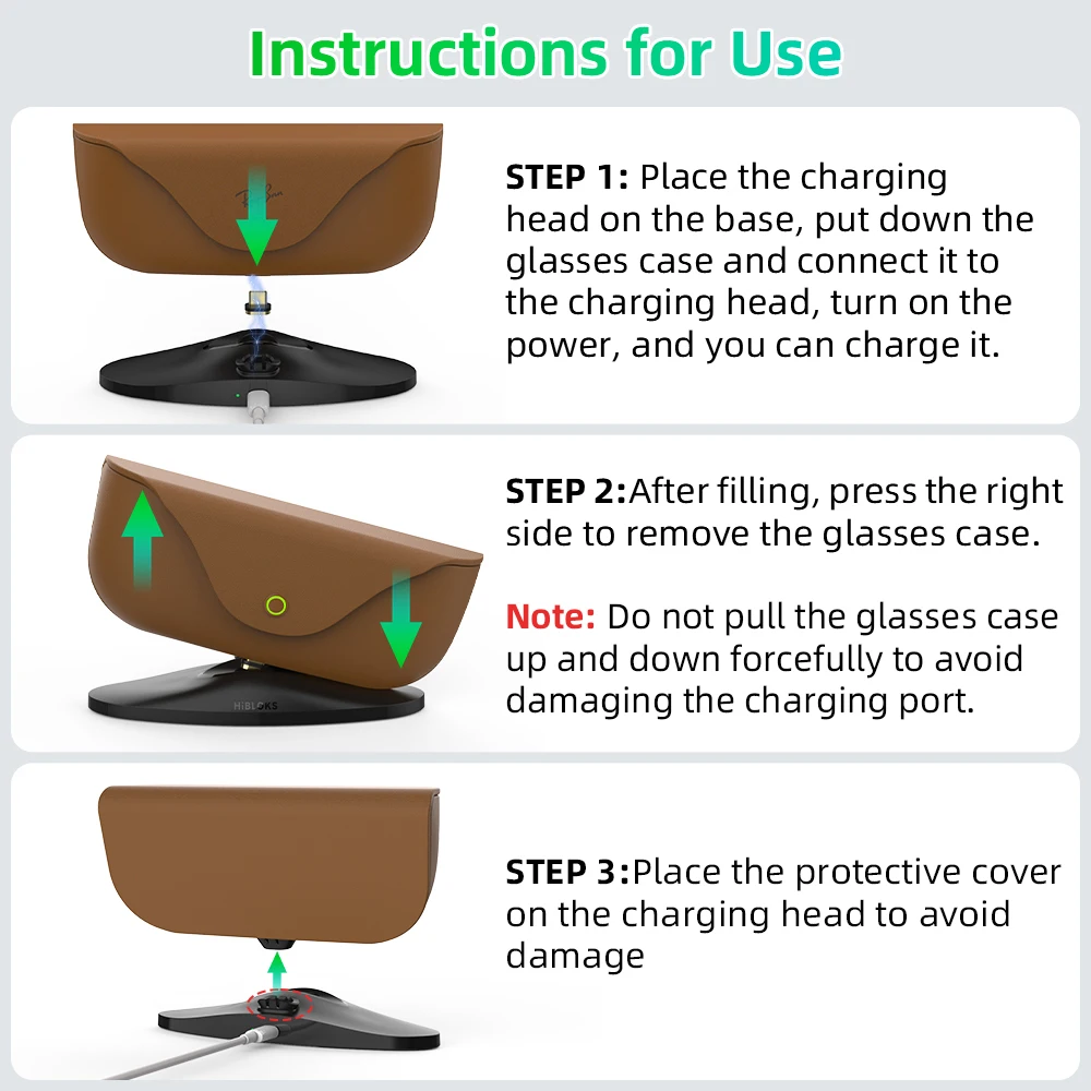 Hibloks Magnetic Charging Stand for Ray-Ban Meta Case (Gen 1 & 2) - Image 3