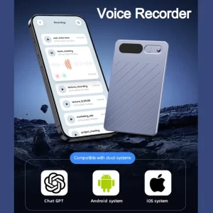 AIGLASSZ Note N09 – AI Note Voice Recorder Case, 64GB, 118 Languages