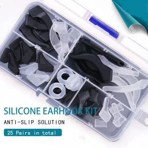 AIGLASSZ Grip G02 – Silicone Anti-Slip Eyeglass Ear Grips, 25 Pairs