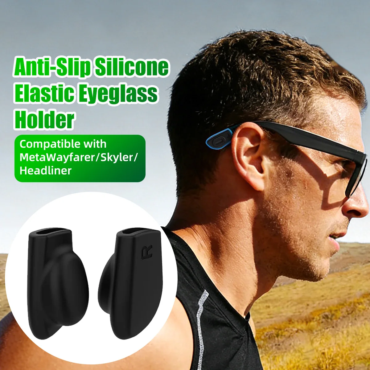 Anti-Slip Silicone Ear Hooks for Ray-Ban Meta Smart Glasses