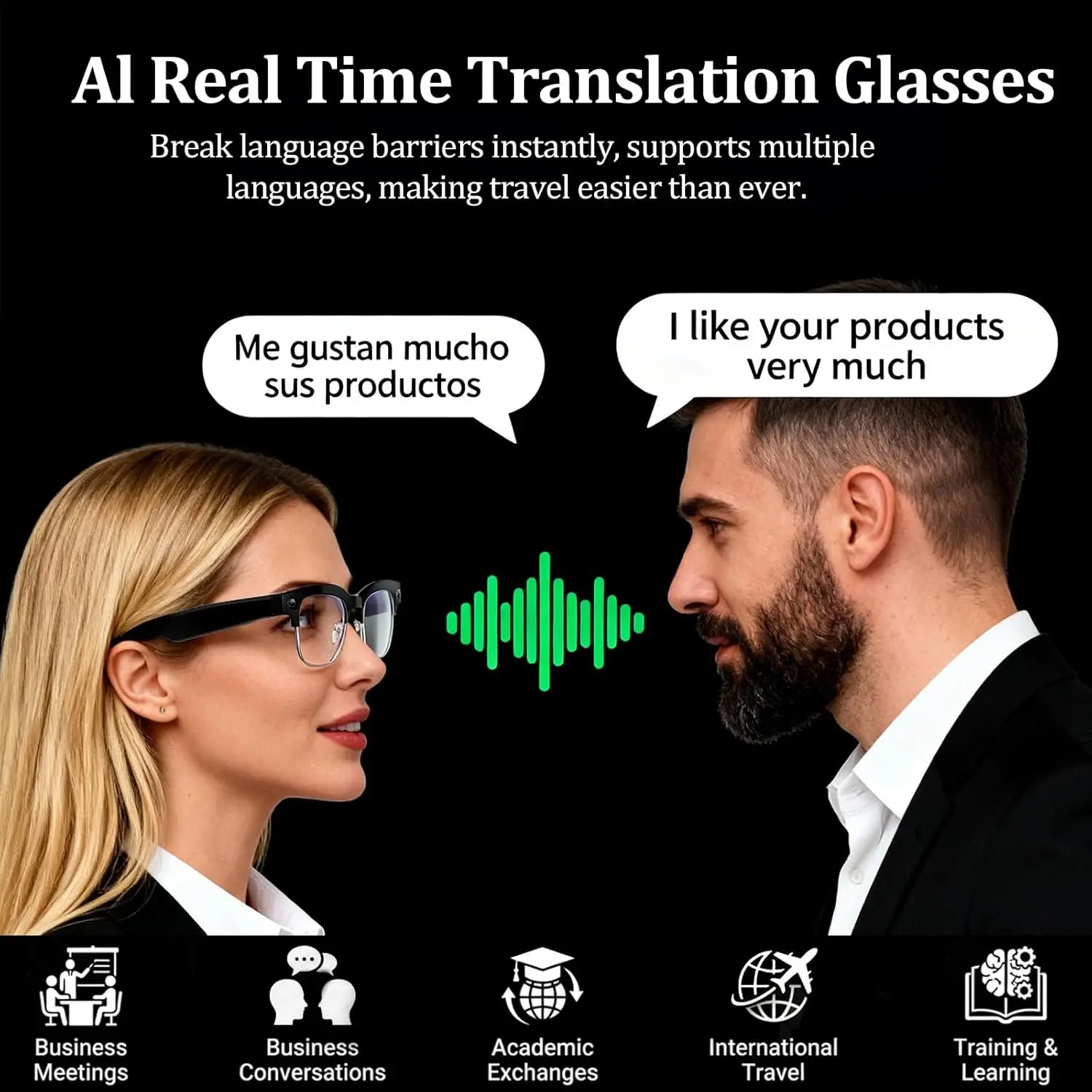 ELS AI Smart Glasses – 8MP Camera, Voice Assistant & Translation (IP66) - Image 5