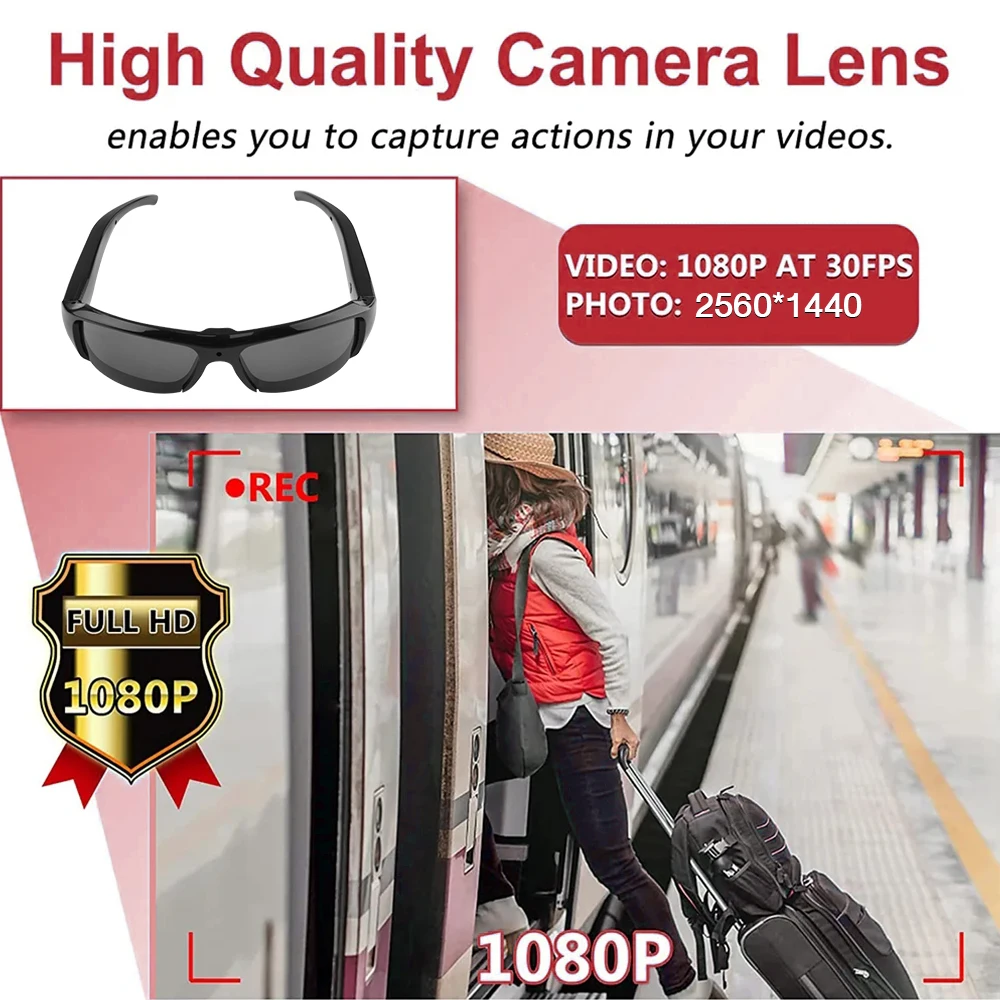 AIGLASSZ Vision V32 – 1080P Mini Camera Sunglasses, Wearable Sports Video Recorder - Image 4