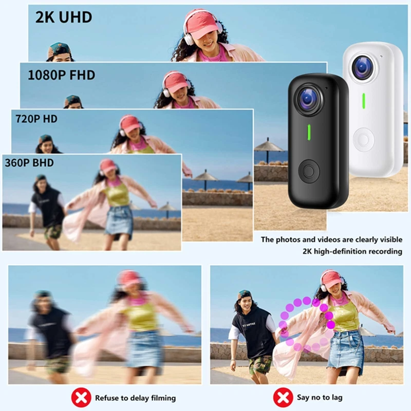 Lenovo Magnetic Mini Thumb Camera – 120° Anti-Shake Vlog Cam - Image 3