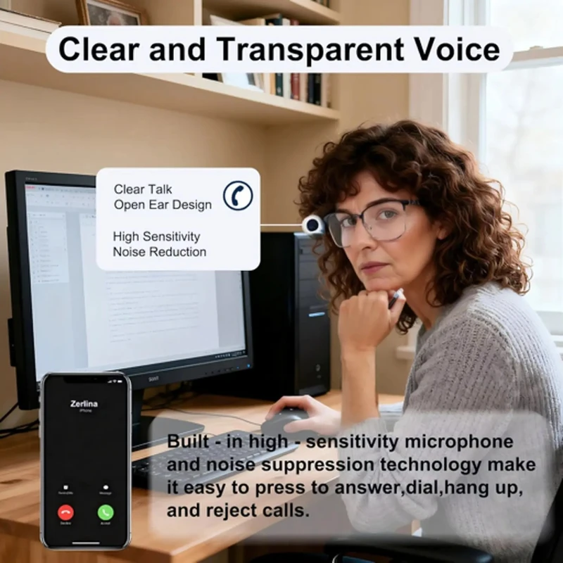 AIGLASSZ Tone T06 – Bluetooth Audio Reading Glasses, Blue-Light Blocking Metal Frame - Image 7