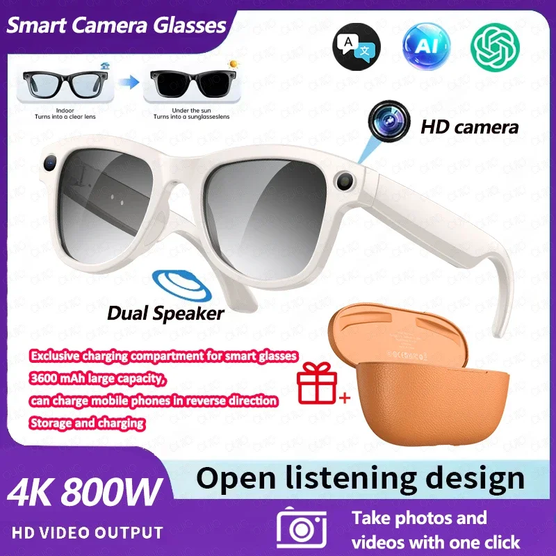 M02 Ultra AI Smart Glasses – 8MP Camera, Translation & 3600mAh Case - Image 8