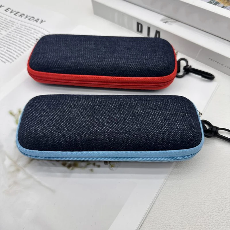 AIGLASSZ Case C19 – Denim Fabric Zipper Glasses Case, Sunglasses & Reading Glasses - Image 2