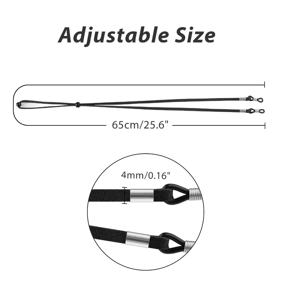 AIGLASSZ Strap ST03 – Anti-Lost Adjustable Suede Eyeglass Lanyard, Unisex - Image 4