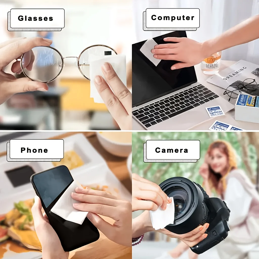 AIGLASSZ Care CA04 – Disposable Eyeglass Cleaning Wipes, 100 Individually Packed - Image 5