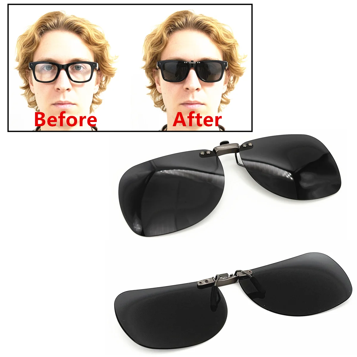 Polarized Clip-On Lenses for Ray-Ban Meta Wayfarer 50-22 (Standard)