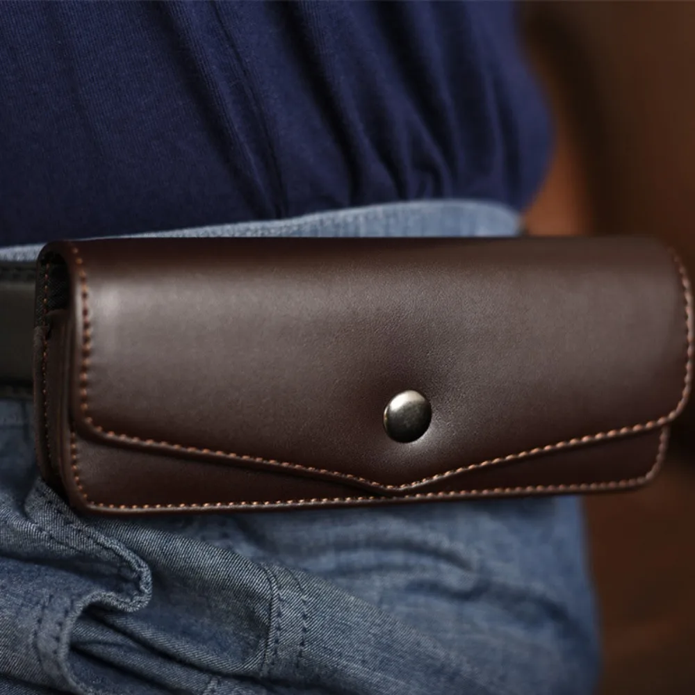AIGLASSZ Case C08 – Leather Belt-Wearable Glasses & Phone Pouch - Image 2