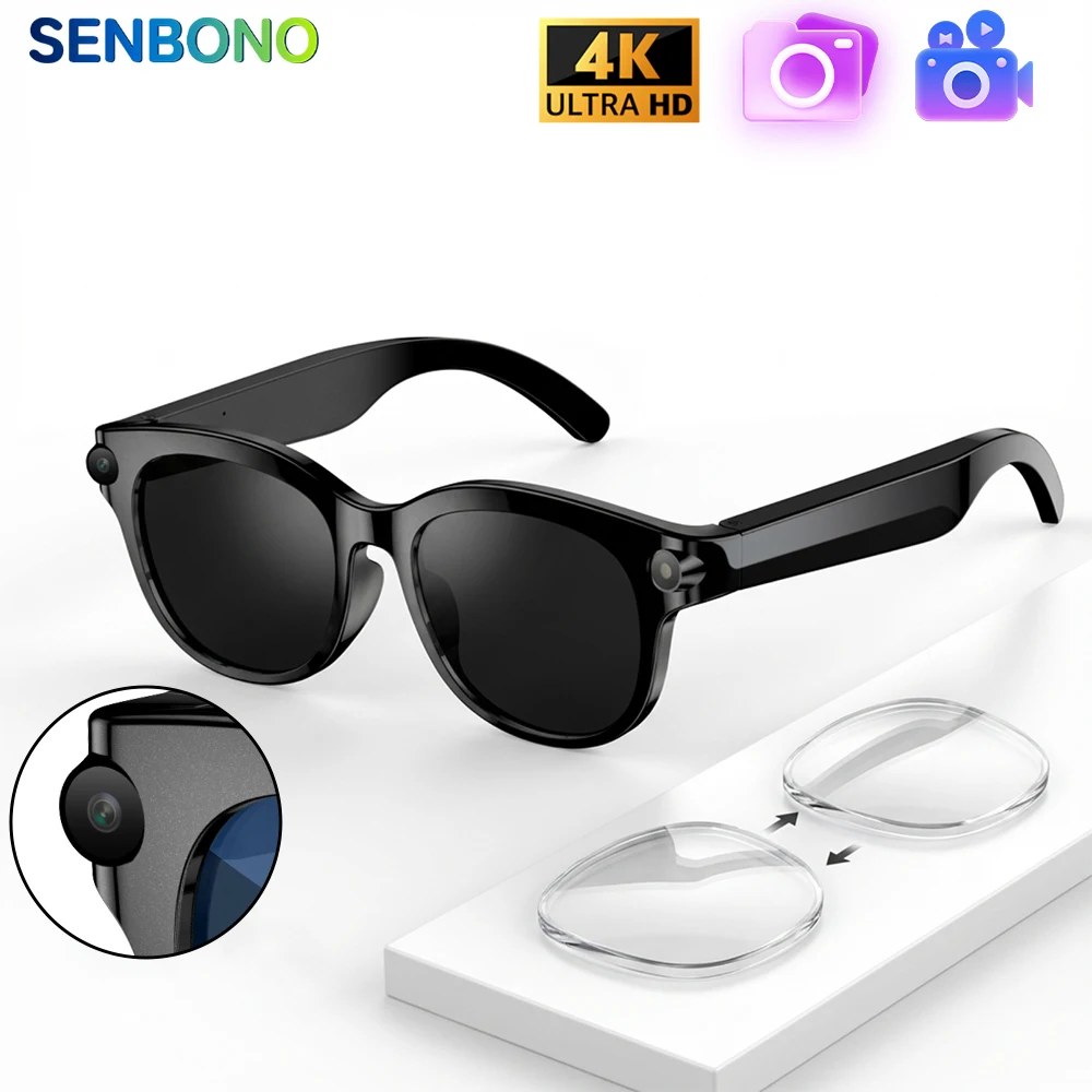 Senbono AI Smart Glasses – ChatGPT Translation & Image Recognition