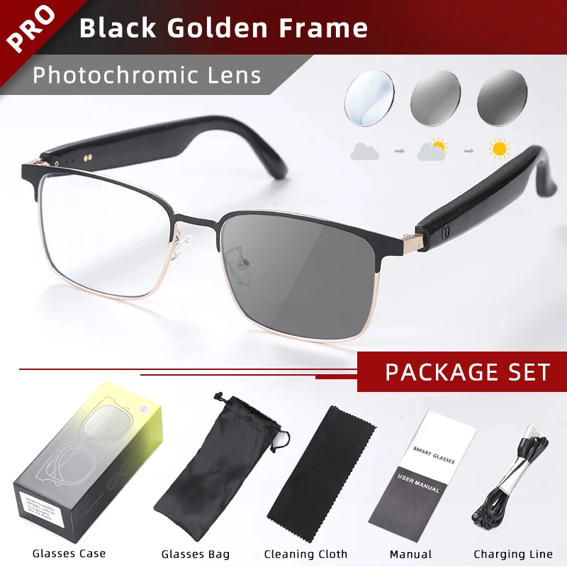 Clloio Bluetooth Audio Glasses – Photochromic, Prescription-Ready - Image 7