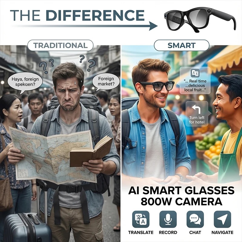 AIGLASSZ Vision V64 – AI Camera Smart Sunglasses, Photochromic Lenses, Calls - Image 5