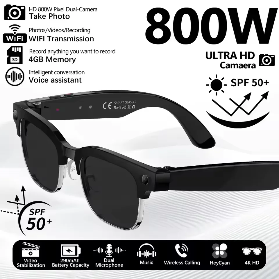 AIGLASSZ Vision V75 – AI Smart Glasses with 8MP Camera & HD Video - Image 8