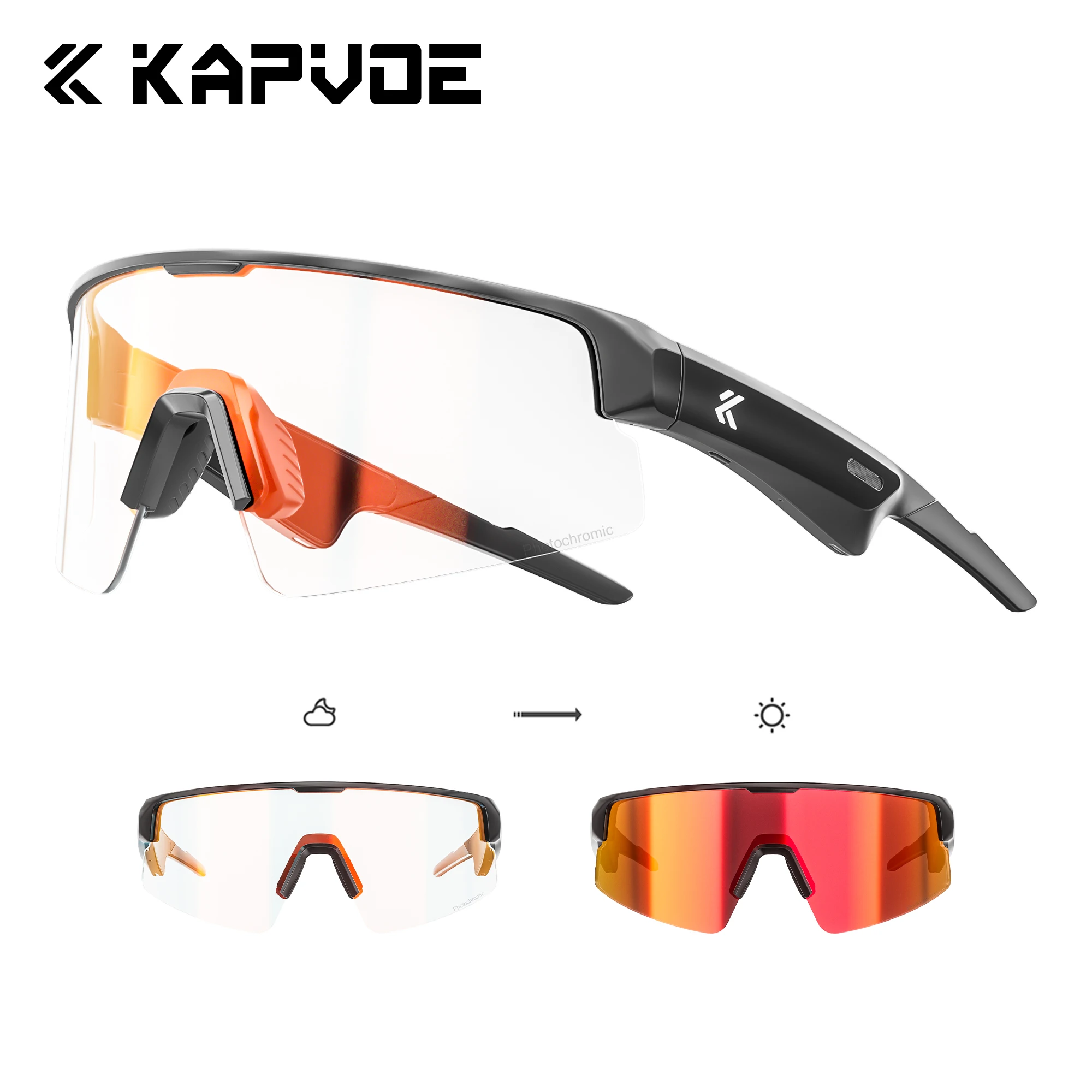 Kapvoe Bluetooth Cycling Sunglasses – UV400 Audio Sports Glasses - Image 8