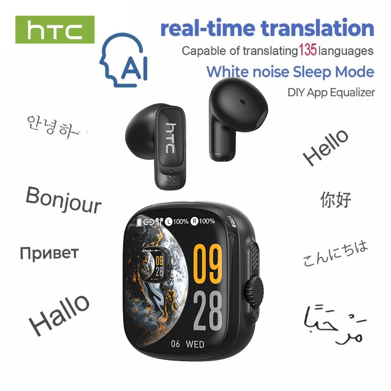 HTC NE72 TWS Open-Ear AI Translator Earbuds – 135+ Languages, Bluetooth 6.0 - Image 9