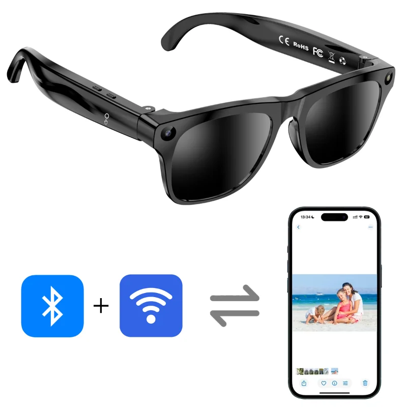 Lenovo 8MP AI Smart Glasses – 32GB, 3600mAh Case & Translation - Image 4