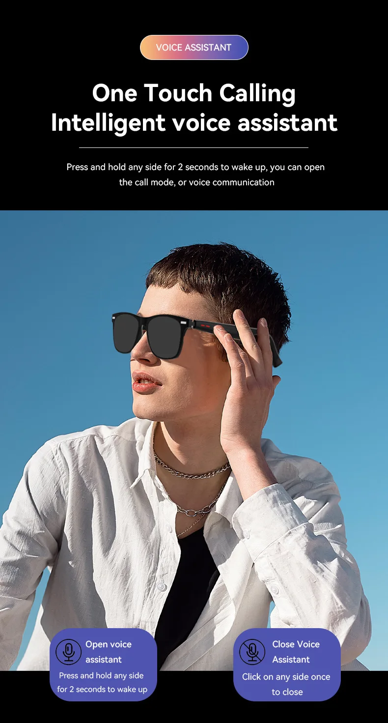 Lenovo AI Smart Sunglasses – 4K Video, Remote Photo, Music & Translator - Image 5