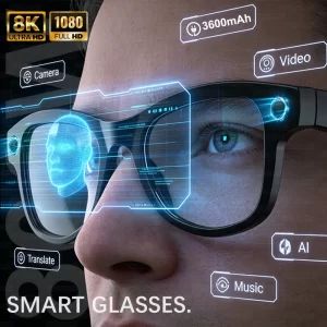 M02 Ultra AI Smart Sunglasses – 1080P Camera, ChatGPT & 3600mAh Case