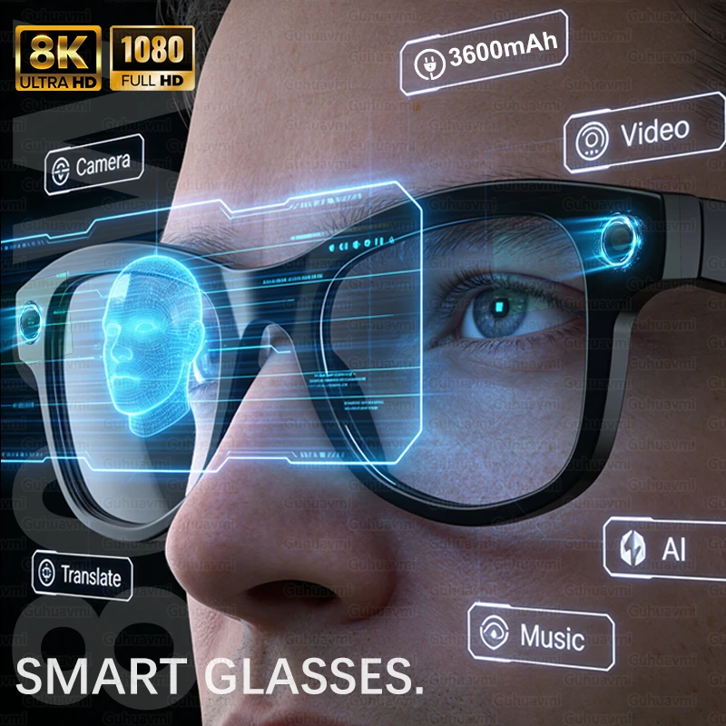 M02 Ultra AI Smart Sunglasses – 1080P Camera, ChatGPT & 3600mAh Case