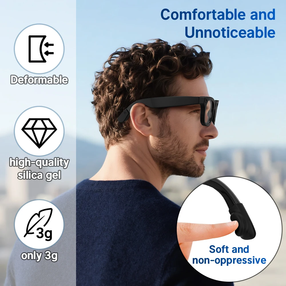 Hibloks Non-Slip Silicone Temple Covers for Ray-Ban Meta Gen 1 & 2 - Image 2