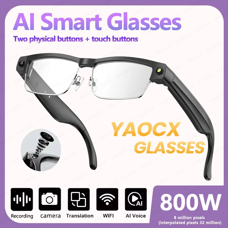 AIGLASSZ Vision V44 – 8MP AI Smart Glasses, Anti-Shake Video & Translation - Image 8