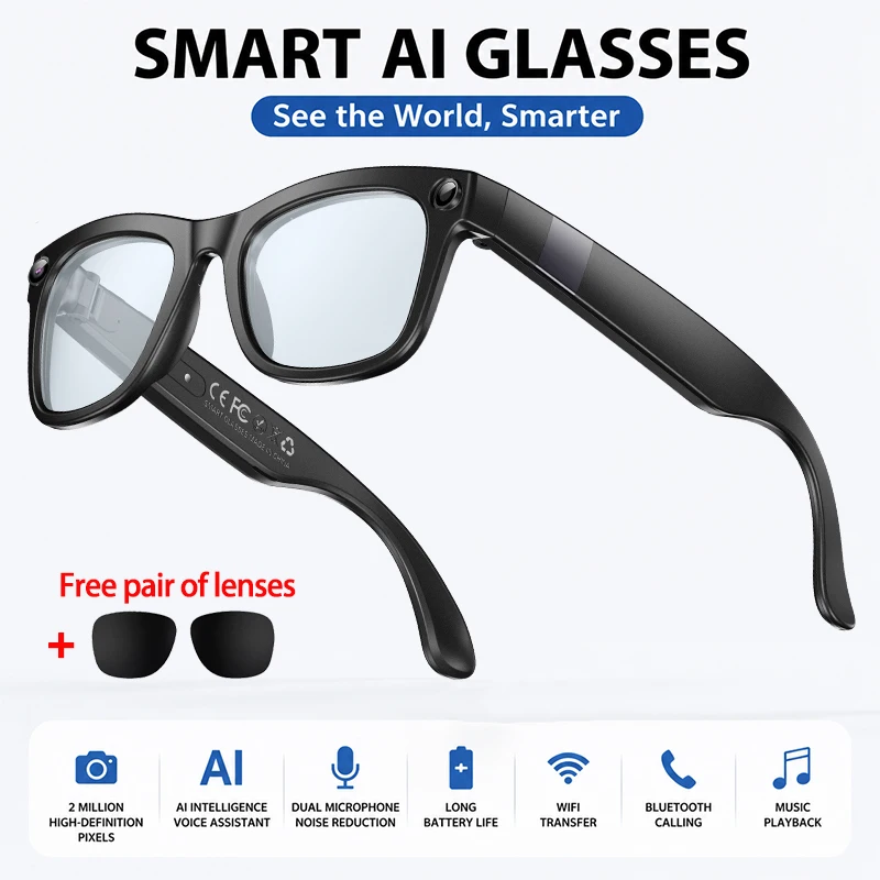 AIGLASSZ Vision V62 – AI Translation Smart Glasses, 2MP Camera, Wi-Fi Photo & Video - Image 8