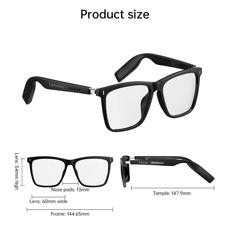 Lenovo Bluetooth 5.4 Audio Sunglasses – Surround Sound & HD Calls - Image 6