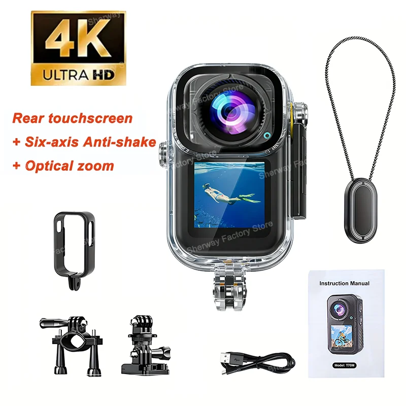 AIGLASSZ Trek TK12 – 4K Magnetic Action Camera, Stabilized Dual-Screen Body Cam - Image 8