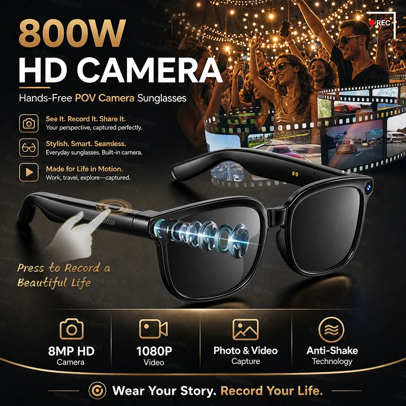 AIGLASSZ Vision V38 – Photochromic AI Smart Glasses, 1080P Camera, AI Chat & Music - Image 3
