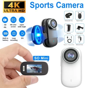 AIGLASSZ Trek TK08 – 4K Wi-Fi Mini Thumb Camera, Magnetic Chest Body Cam, 30 m