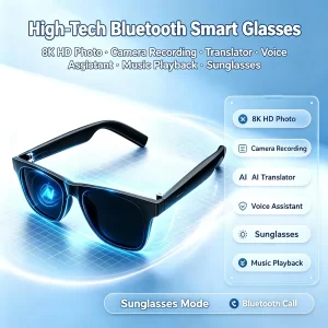 AIGLASSZ Vision V55 – 8K Photo Camera Smart Sunglasses, Bluetooth Audio & Voice