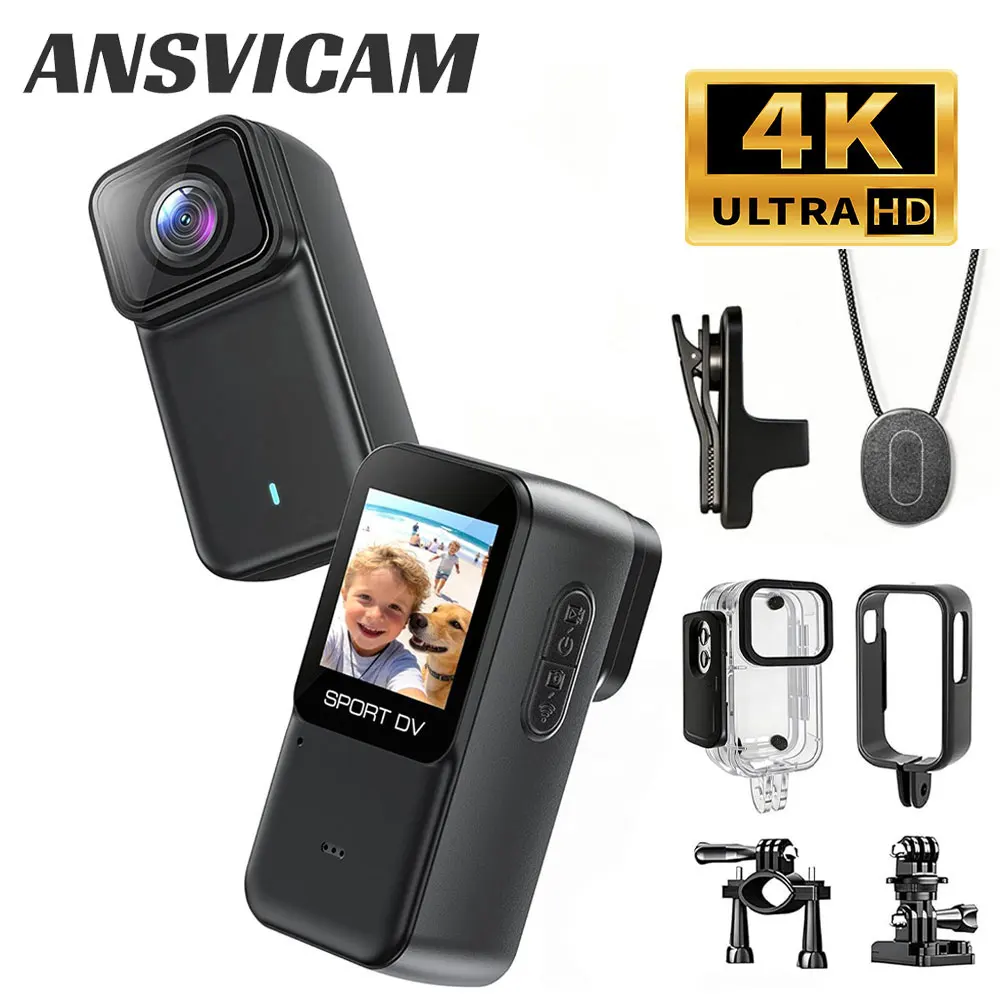 Ansvicam M22 4K Thumb Action Camera – 6-Axis Stabilized POV Cam - Image 2