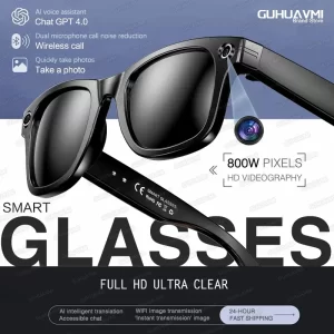 AIGLASSZ Vision V54 – 2K Camera Smart Glasses, 8MP EIS Video, Wi-Fi & AI Translation