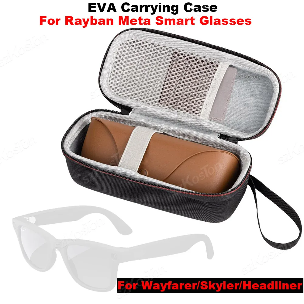 Shockproof EVA Hard Case for Ray-Ban Meta Smart Glasses