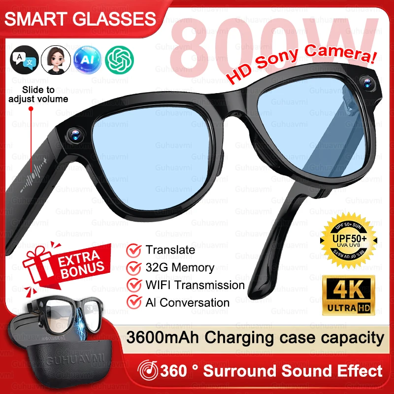 M02 Ultra AI Smart Sunglasses – 1080P Camera, ChatGPT & 3600mAh Case - Image 11