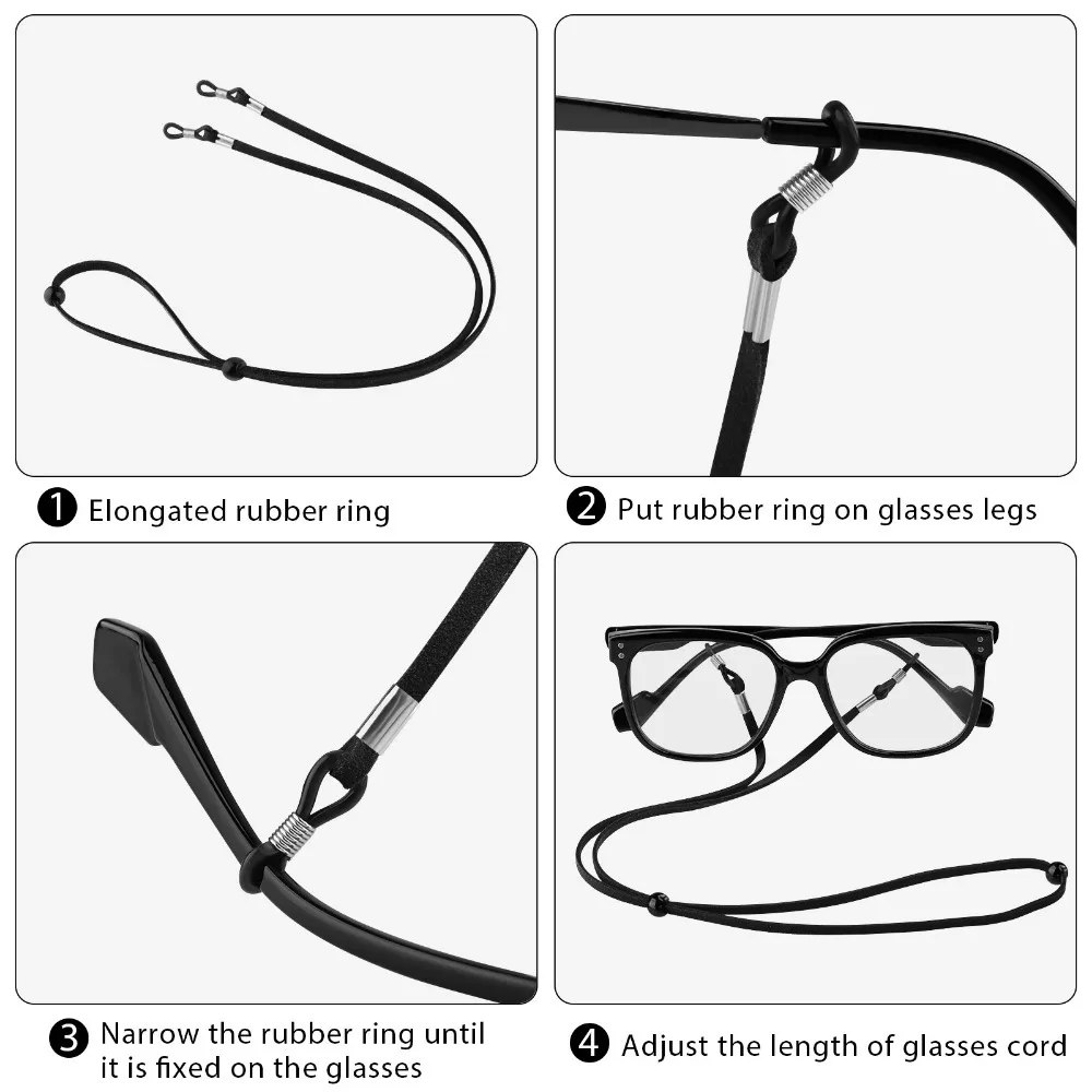 AIGLASSZ Strap ST03 – Anti-Lost Adjustable Suede Eyeglass Lanyard, Unisex - Image 2