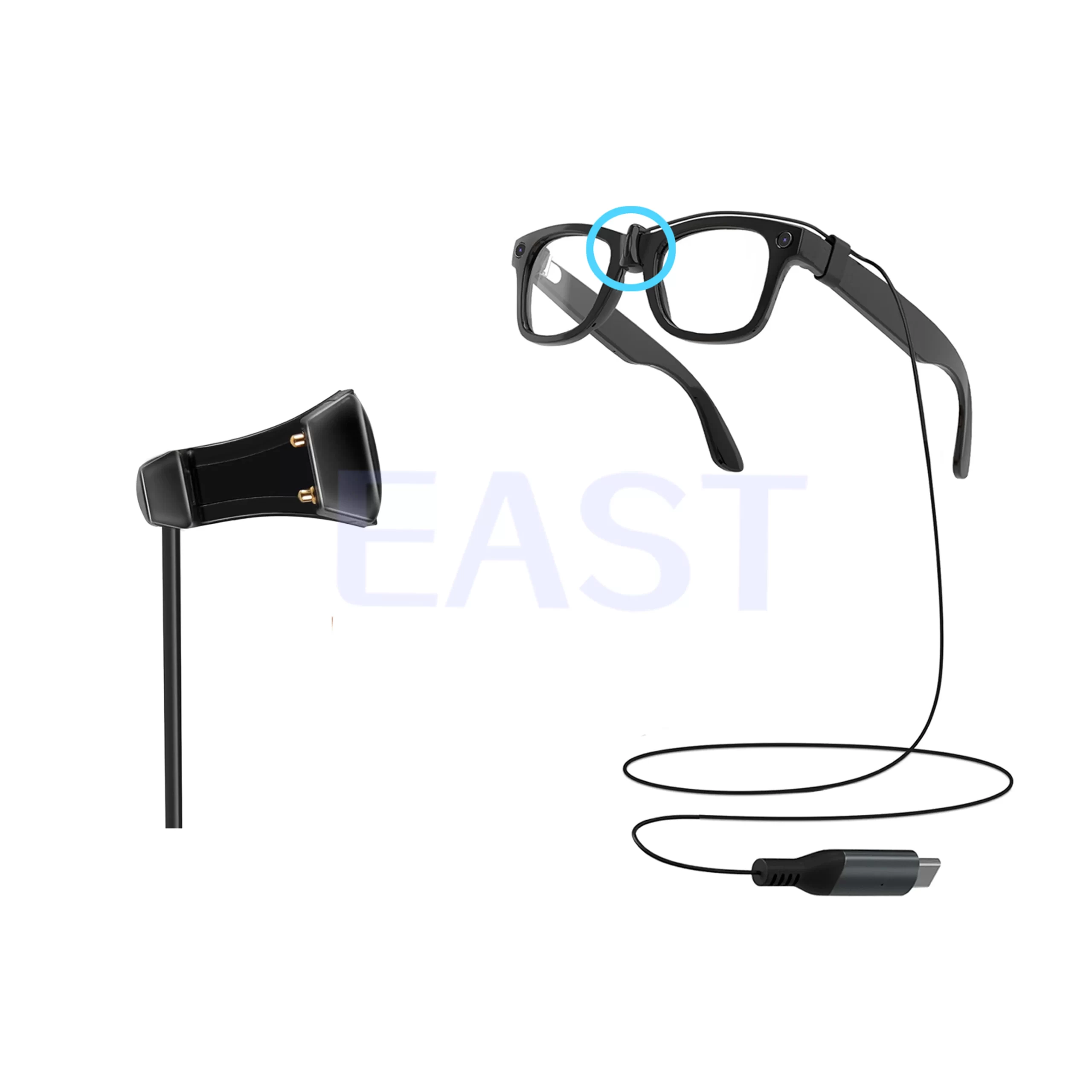 USB-C Charge-While-Wearing Cable & Case for Ray-Ban Meta Glasses - Image 4