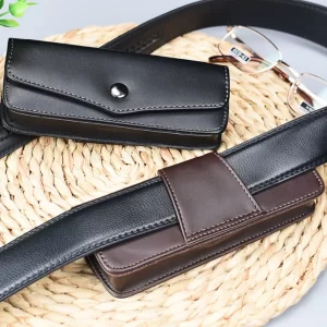 AIGLASSZ Case C08 – Leather Belt-Wearable Glasses & Phone Pouch