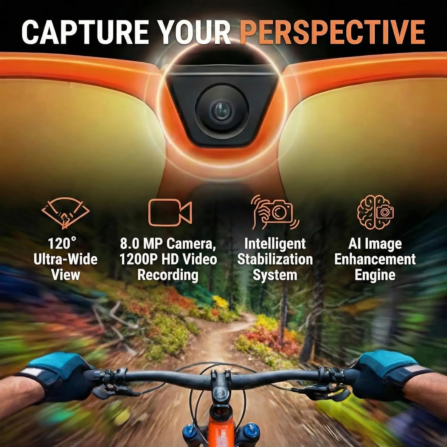 AIGLASSZ Vision V39 – ChatGPT AI Sport Sunglasses, 8MP Anti-Shake Camera, 32GB - Image 2