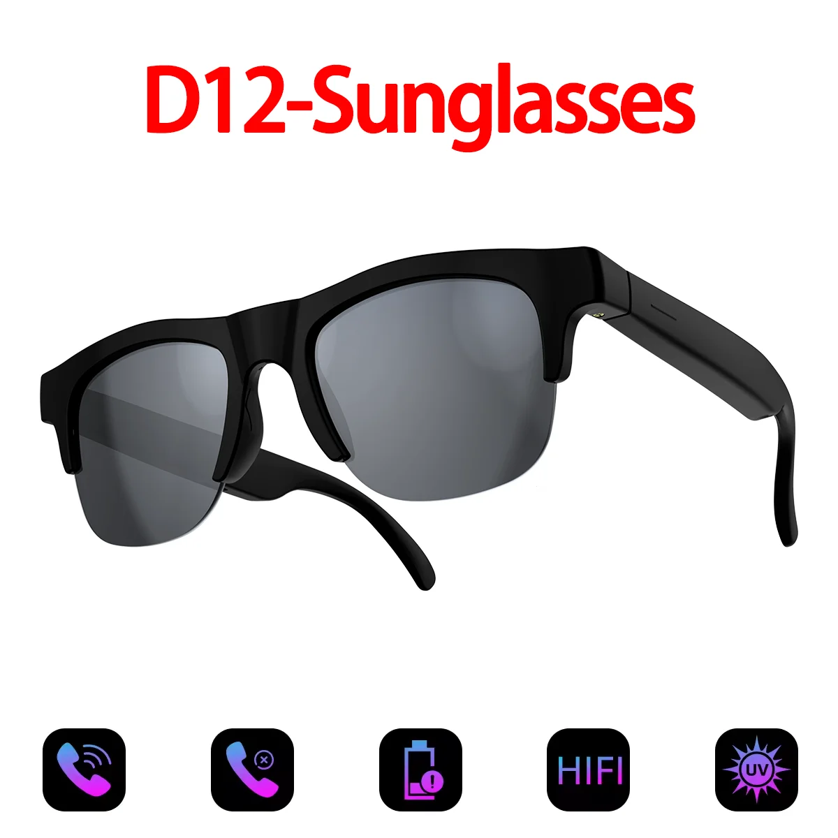 Laxasfit Bluetooth Audio Sunglasses – Polarized UV Lenses, Calls & Music - Image 8
