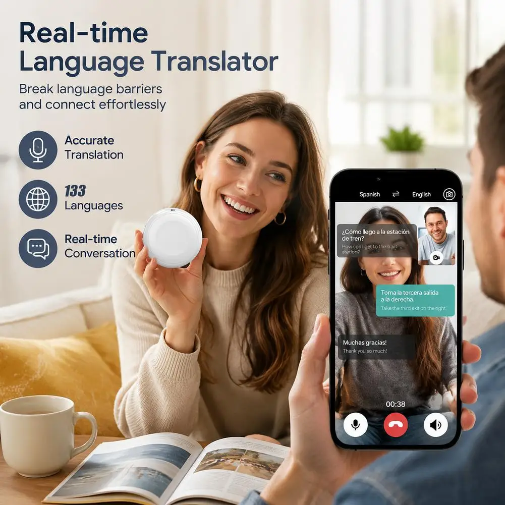 AIGLASSZ Lingo L03 – Wearable AI Translator Speaker, 133 Languages - Image 3